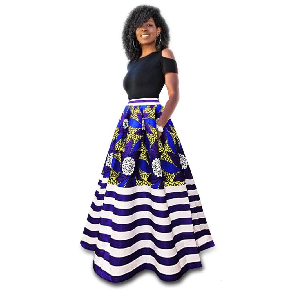 Long African print skirts, african print skirts, african print skirts with pockets