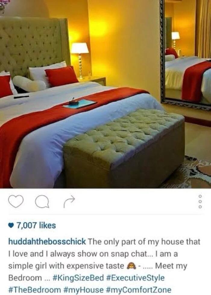 huddah monroe house bedroom