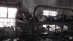 School girls retaliate by burning their dormitory after being banned from boys
