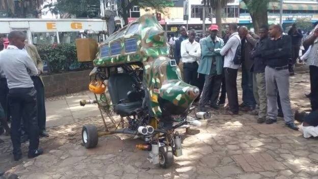 Kisumu man, 25, who never set foot in class, stuns Kenyans after he builds HELICOPTER from scratch (photos)