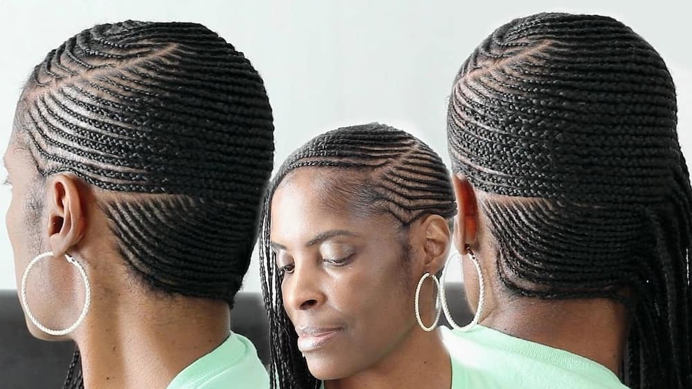 Simple cornrow braid hairstyles for natural hair 