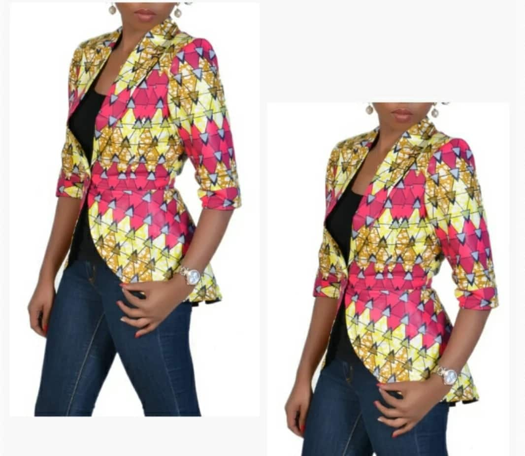 Kitenge hot sale coat designs