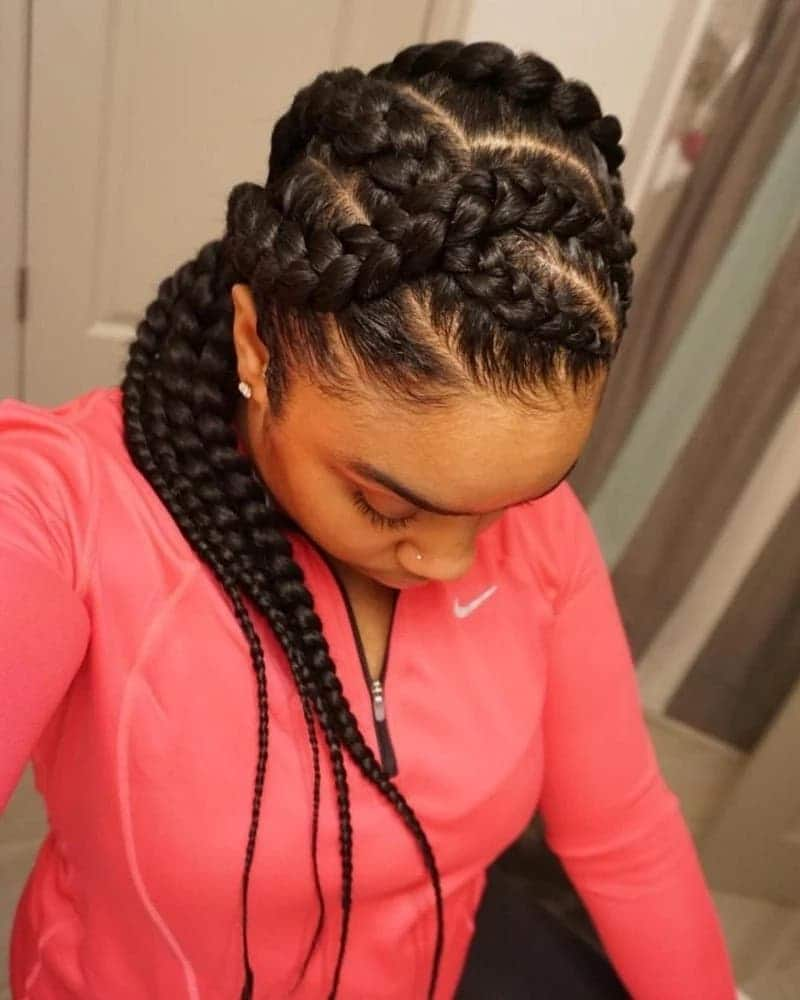 jumbo cornrow braids