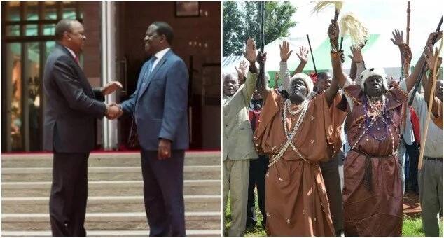 Image result for images of Mt Kenya elders with Uhuru