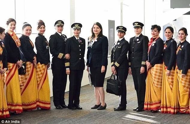 Air India makes history after completing first ever round-the-world flight by ALL-FEMALE crew (photos)