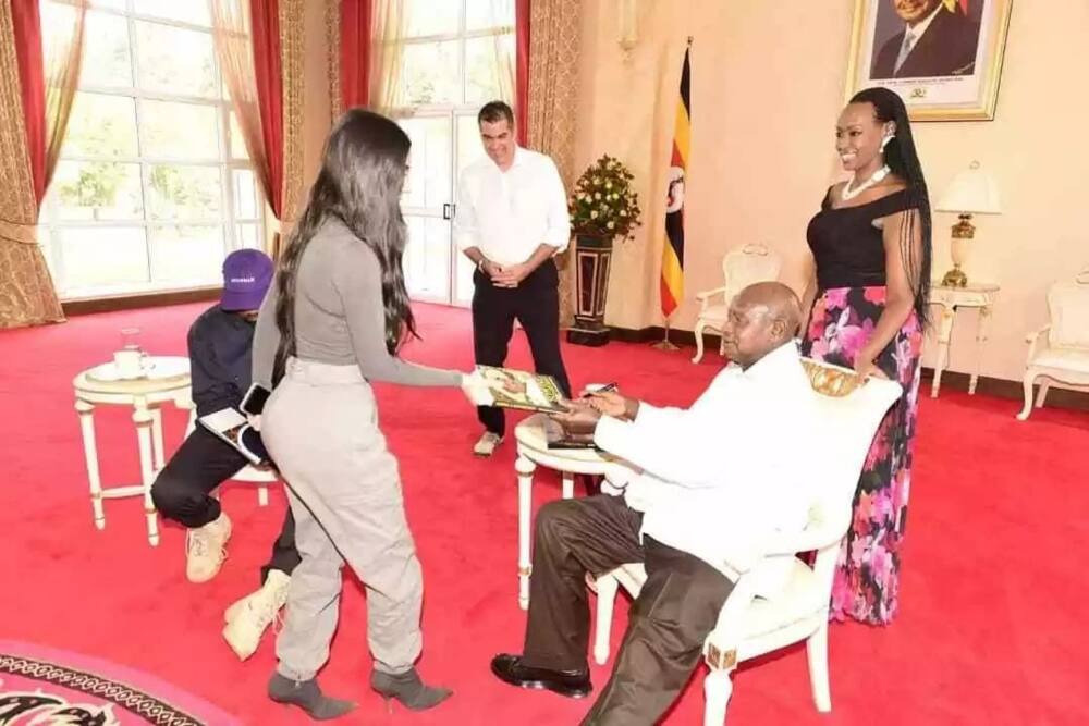 Kanye West and Kim Kardashian visit Uganda, gift Museveni with pair of Yeezy sneakers