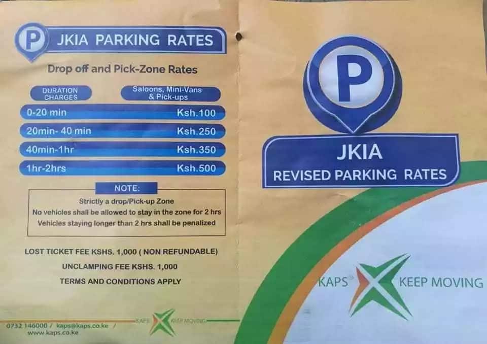 Outrage as government imposes hefty parking fee to motorists at Jomo Kenyatta International Airport