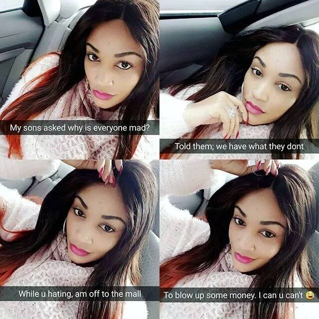 Tanzanian socialite, Zari Hassan insults her poor critics on social media