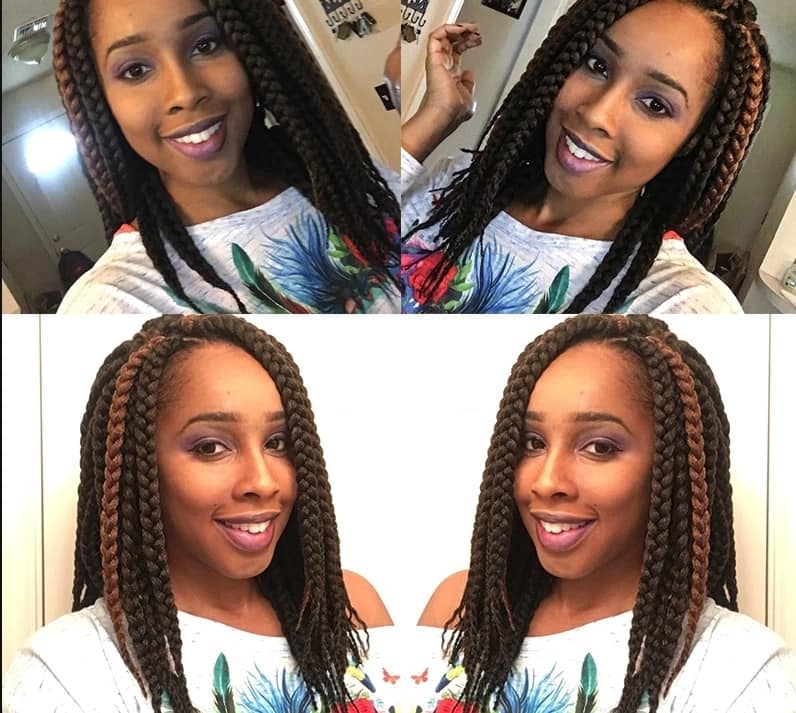 Short and Small Box Braids Hairstyles