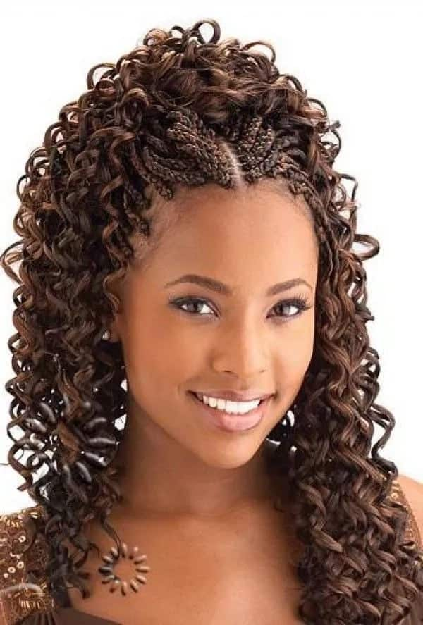 side braid with curls hairstyles