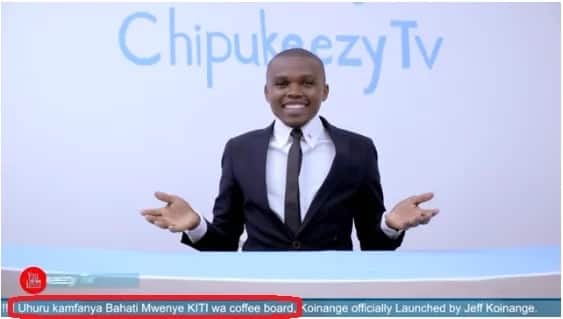 Chipukeezy cleverly ignored Jalang'o's questions and talked about his journey and career on end.