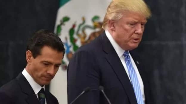 US President Donald Trump and Mexico's Pena Nieto