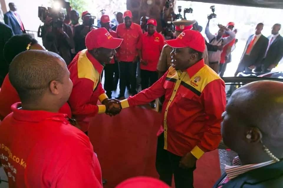 Video emerges showing an old man torching a Jubilee Party cap