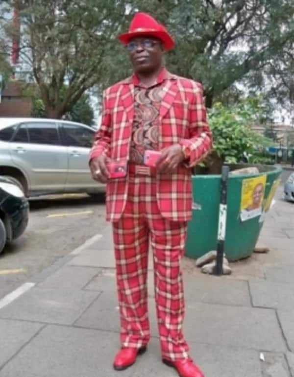 Meet Nairobi man whose suit, underwear, phone cover and belt always match in colour (photos)