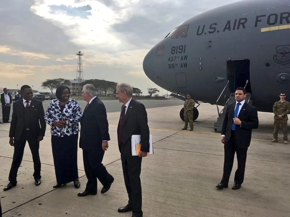 U.S. Secretary of State Rex Tillerson falls in Kenya While on a three day visit