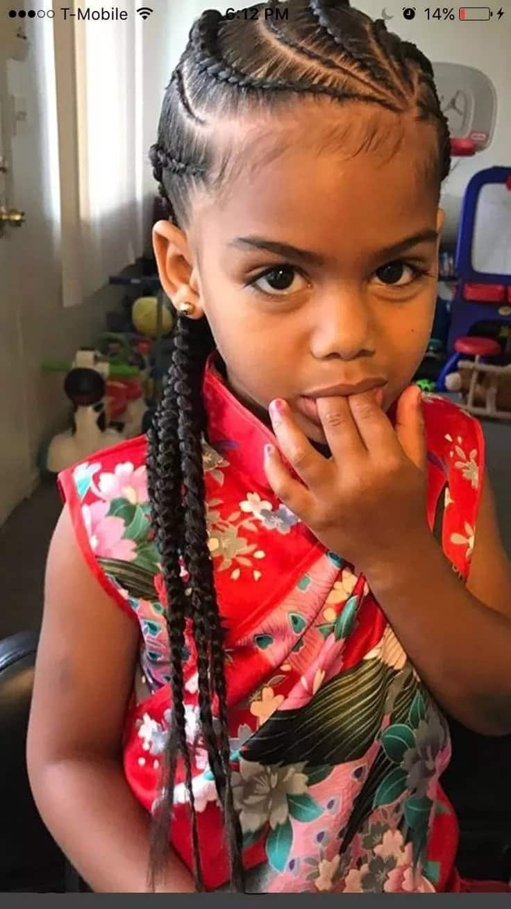 Beautiful! #naturalhair #naturalhairkids #cornrows | Kids braided hairstyles,  Natural hair styles, Kid braid styles