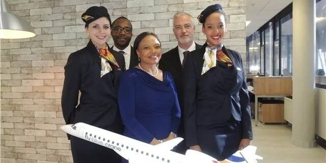 Mzimela (middle) launched her own airline in 2015. Photo: The Source