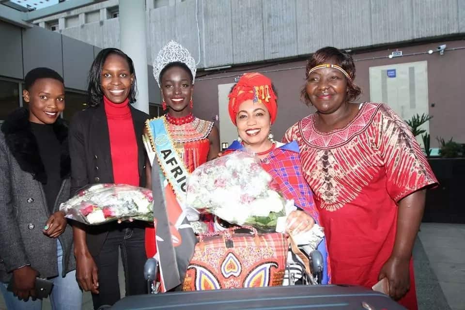 Mwanamitindo kutoka Kenya Magline Jeruto ang’aa wakati wa mashindano ya Miss World Africa