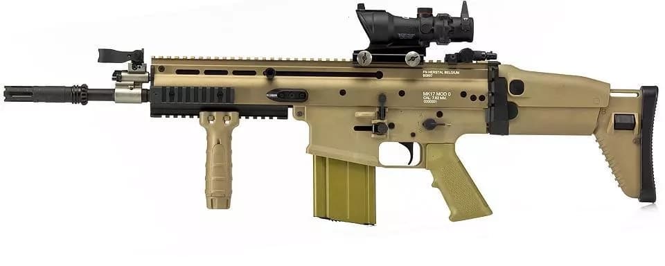 The FN SCAR rifle that is only used by Kenyan forces in Africa