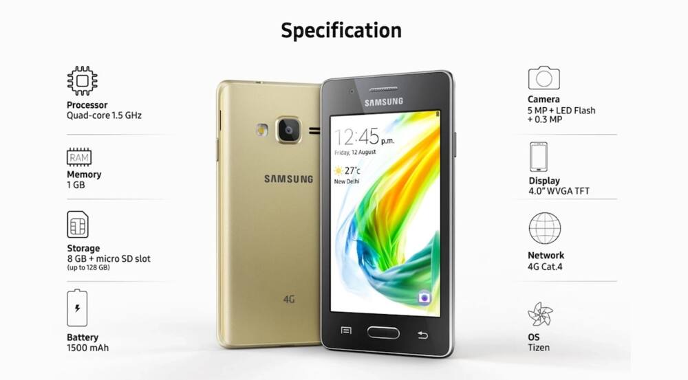 Samsung Z2 photos, How much Samsung Z2, Samsung Z2 specifications and price in Kenya