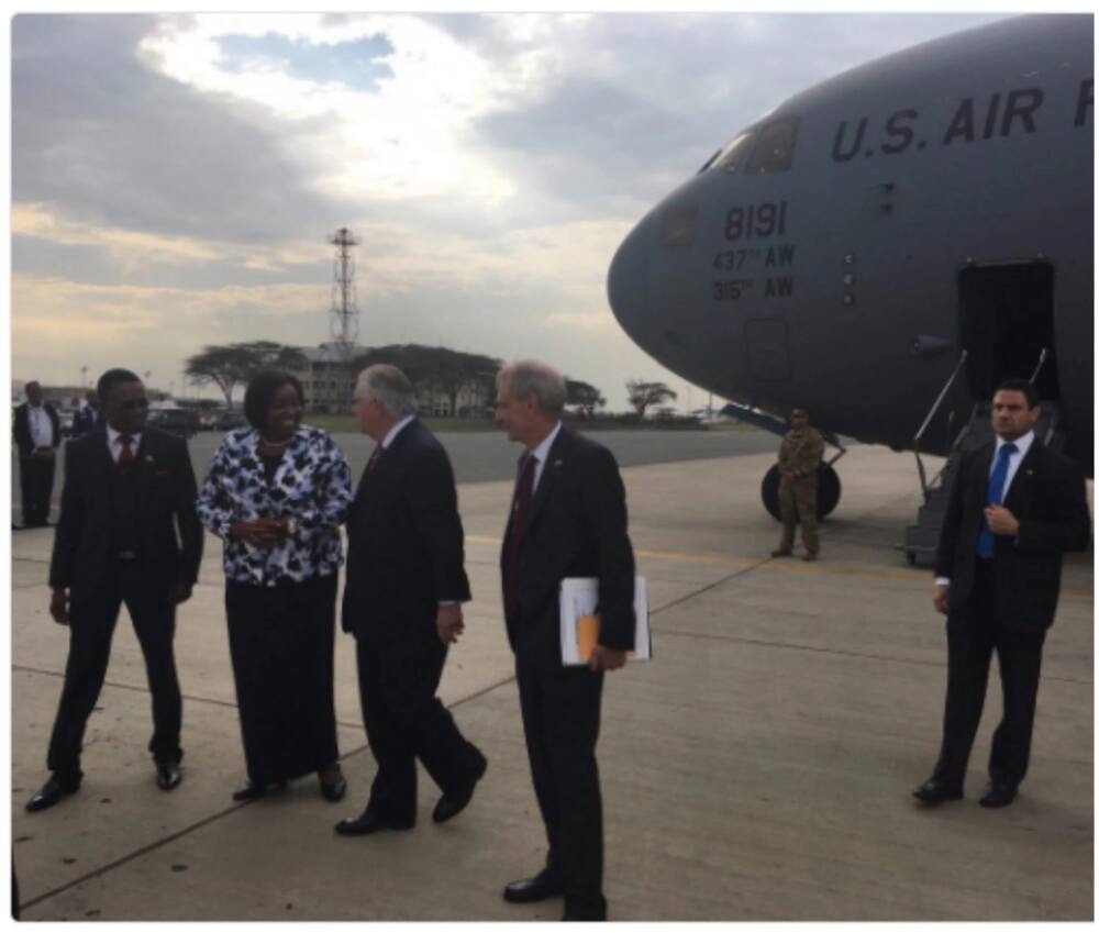 US Secretary of State jets in the country shortly after Uhuru and Raila meeting
