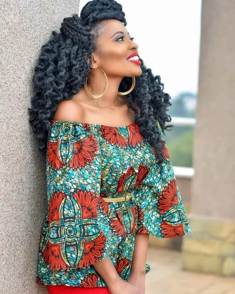 Off shoulder kitenge tops best sale