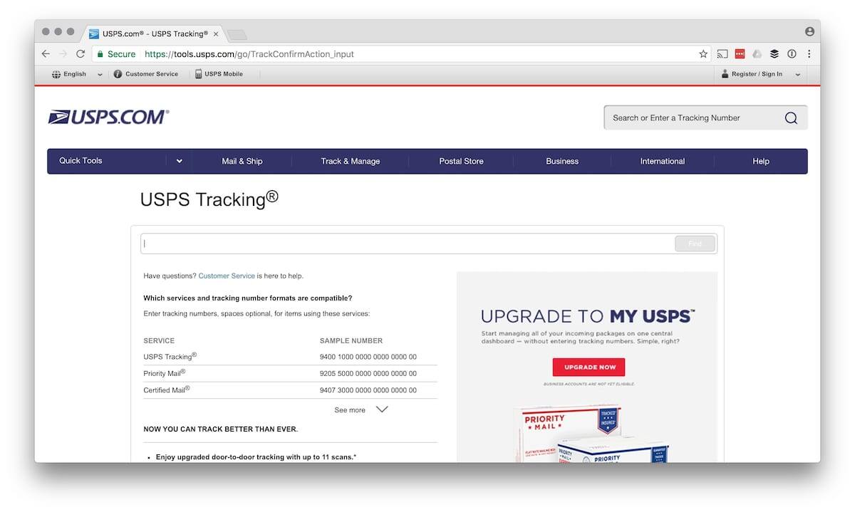 usps shipping tracking