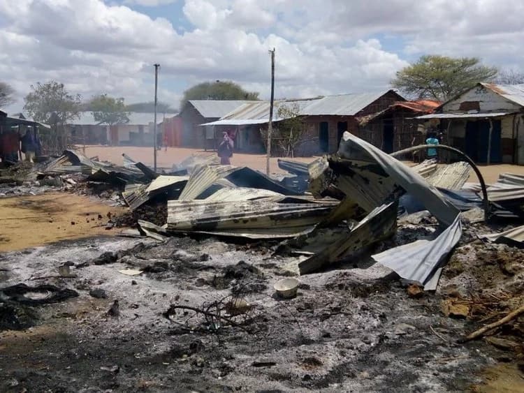 Al-Shabaab militants also stole police landcruiser