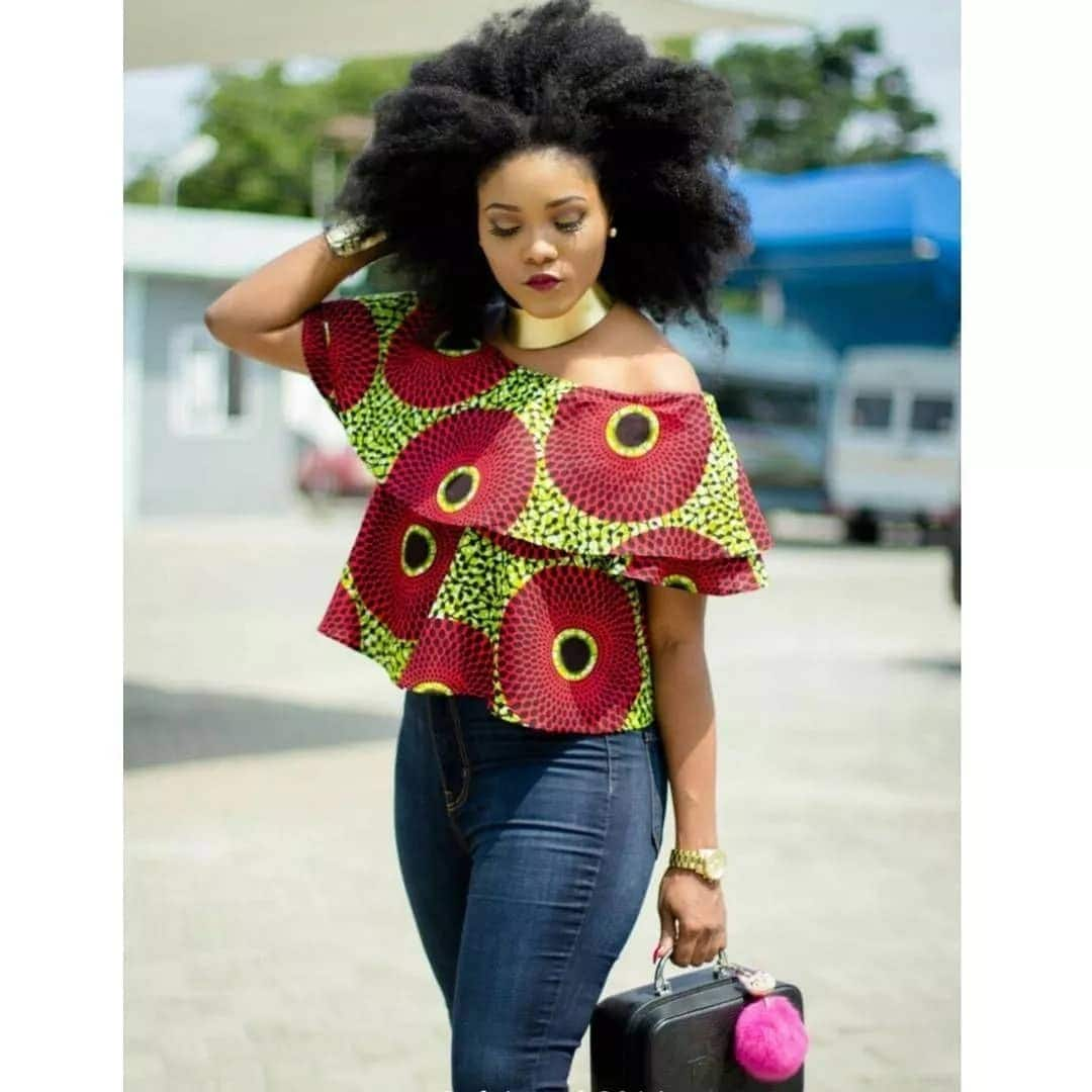 Off shoulder hot sale kitenge tops