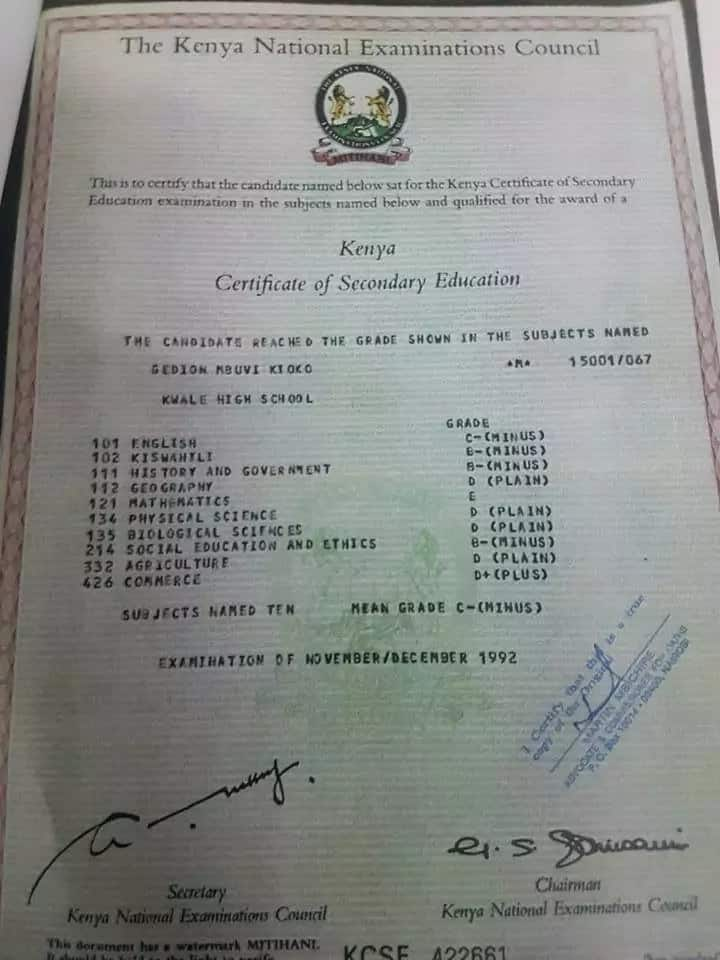 Mike Sonko afichua ni kwa nini alipata alama E kwa somo la Hesabu (KCSE)