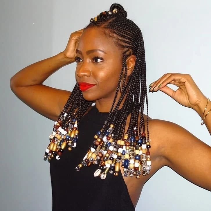 20 cute African cornrow braid hairstyles with an updo Tuko ...