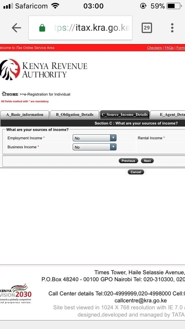 KRA pin application procedure- Step 5