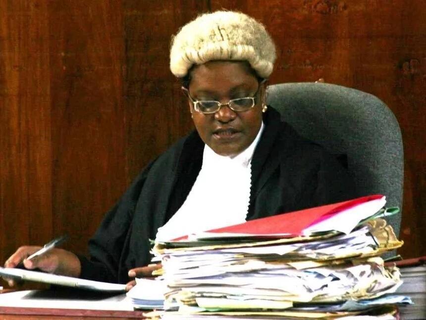 High Court Judge Abida Ali Aroni listening to a case