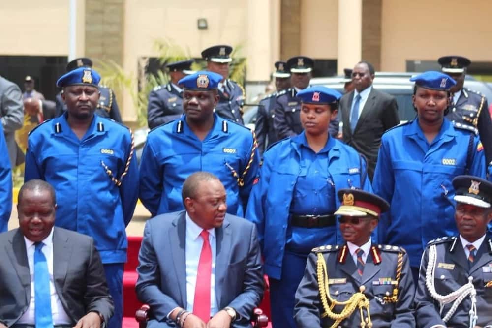 The new command structure of National Police following changes commissioned by Uhuru