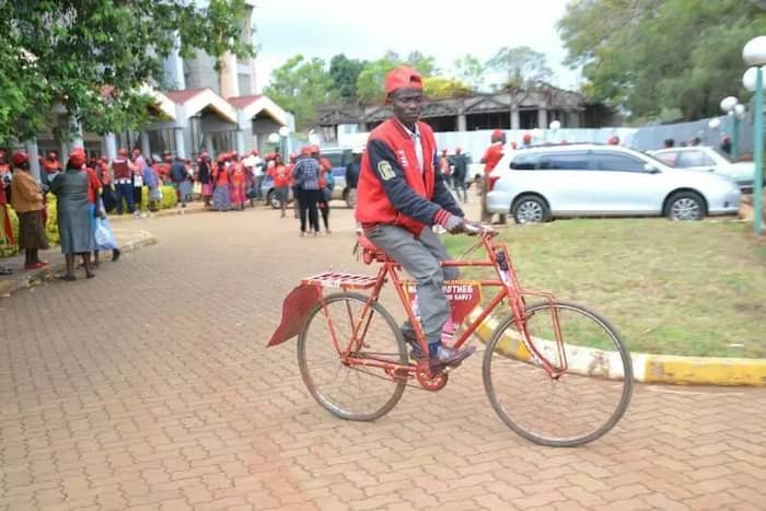 Image result for Young MCA from Nyeri who used bicycle to campaign