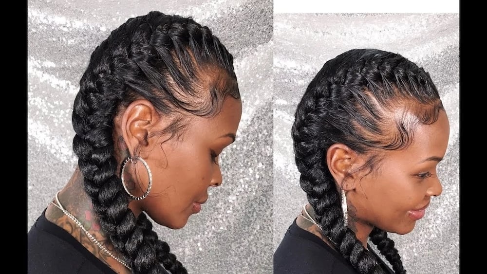 Best cornrow hairstyles for round faces 