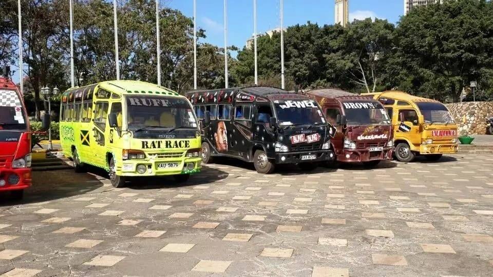 Hype Thika Road matatu crashes into police car in Nairobi CBD