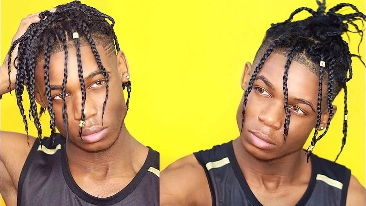 Mens Stitch Braids on SHORT hair | Straight Backs - YouTube