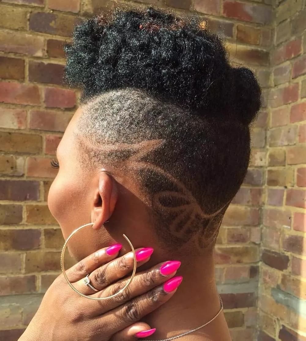 black natural hair undercut