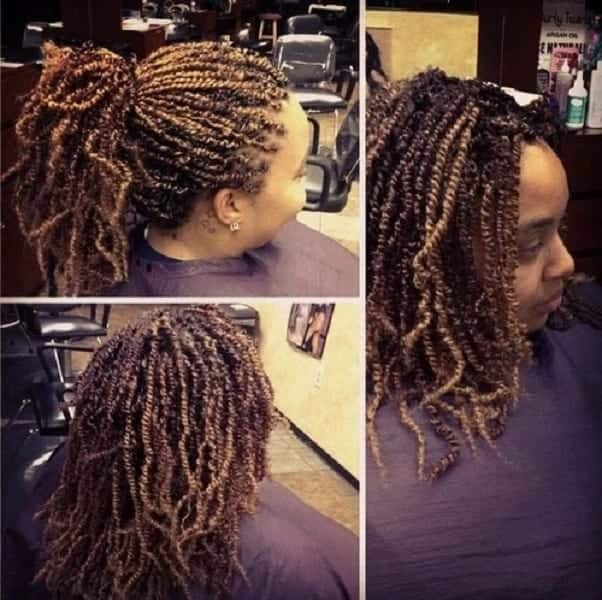 two tone kinky twists