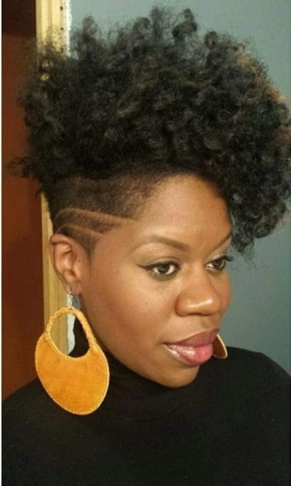 Afro kinky hairstyle