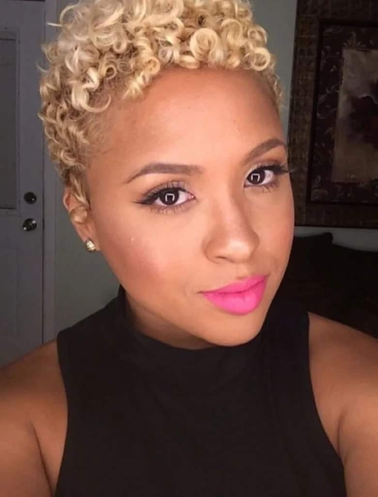 African American Golden Blonde Hair Color