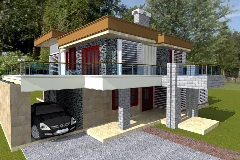 4 bedroom maisonette house plans Kenya Tuko.co.ke