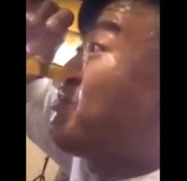 Watch man drinking huge mug of beer through his NOSE in 15 seconds (photos, video)