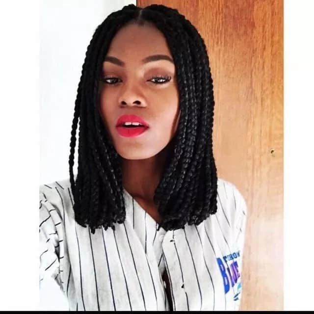 Long box braids, Crochet box braids, Box braids bob