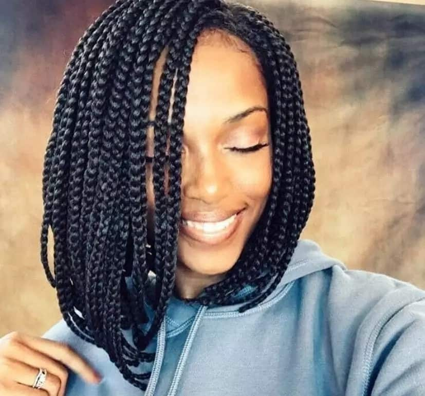 Long box braids, Crochet box braids, Box braids bob