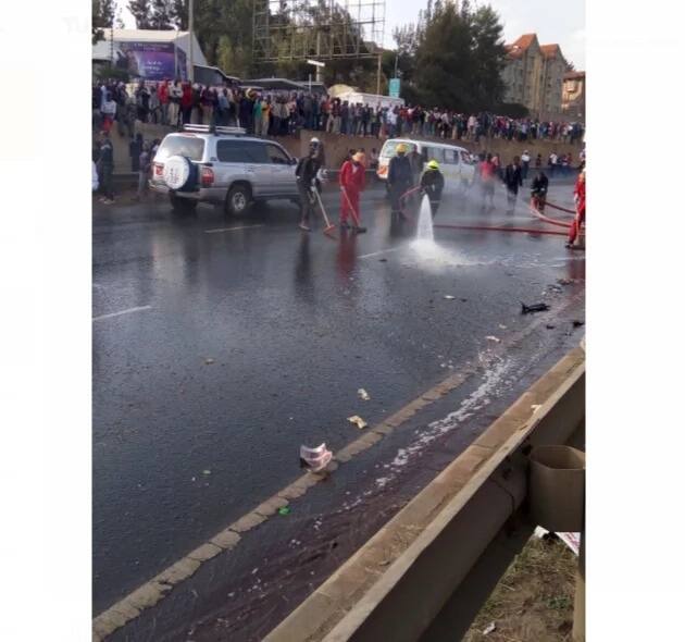 Several dead, many injured in grisly three-car accident on Thika Road