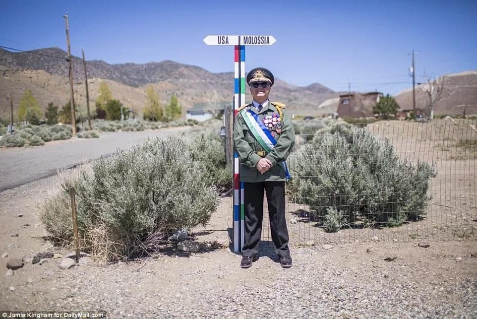 Self-declared President of Molossia Kevin Baugh. Photo: Daily Mail/Jamie Kingham