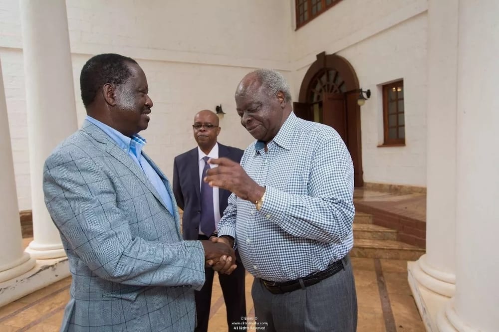 Raila Odinga holds a yet again rare meeting with retired President Mwai Kibaki