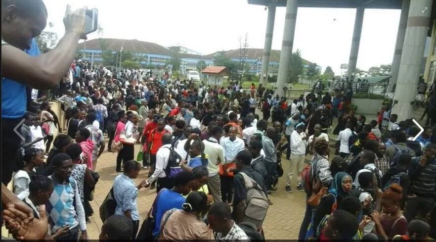 Students suffer injuries following a terror scare at Kenyatta University's library